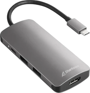 Sharkoon USB 3.0 Type C Multiport Adapter Dark Grey Sharkoon USB 3.0 Type C Multiport Adapter Dark Grey