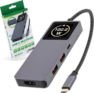 Inline USB 3.2 Gen.2 Hub with 3X USB-C, 2X USB-A, HDMI 4K, PD 100W, Display, Fast Data Transfer, Compatible with Windows macOS Linux, 35392D Inline USB 3.2 Gen.2 Hub with 3X USB-C, 2X USB-A, HDMI 4K, PD 100W, Display, Fast Data Transfer, Compatible with Windows macOS Linux, 35392D