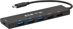 Tripp Lite Slim 6-Port USB-C Hub for Laptop, 1 USB-C and 5 USB-A Ports, USB 3.2 Gen 2 with 10 Gbps Data Transfer, Thunderbolt 3 Compatible, No Software Needed, Black, 3-Year Warranty (U460-006-5A1C) Tripp Lite Slim 6-Port USB-C Hub for Laptop, 1 USB-C and 5 USB-A Ports, USB 3.2 Gen 2 with 10 Gbps Data Transfer, Thunderbolt 3 Compatible, No Software Needed, Black, 3-Year Warranty (U460-006-5A1C)