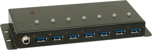 Lindy USB 3.0 Industrial 7 Port Hub, Metal, 43128 Lindy USB 3.0 Industrial 7 Port Hub, Metal, 43128