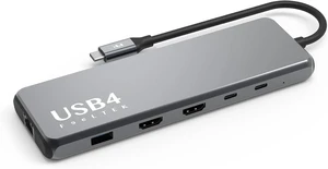 USB C Hub, iPhone 15 Compatible, USB4 Compatible, Portable, USB4, 10-in-1, USB-C Hub, Supports USB-C PD up to 100W, HDMI Port Up to 8K@30Hz, Dual HDMI Ports, USB3.2, USB2.0, Thunderbolt 3, Ethernet USB C Hub, iPhone 15 Compatible, USB4 Compatible, Portable, USB4, 10-in-1, USB-C Hub, Supports USB-C PD up to 100W, HDMI Port Up to 8K@30Hz, Dual HDMI Ports, USB3.2, USB2.0, Thunderbolt 3, Ethernet