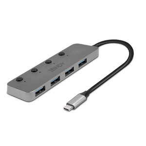 LINDY 43383 4-Port USB 3.2 Gen1 Hub with On/Off Switches LINDY 43383 4-Port USB 3.2 Gen1 Hub with On/Off Switches