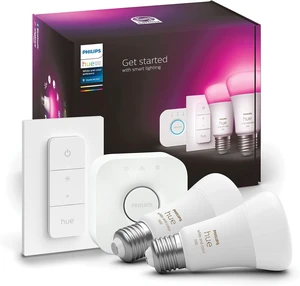 Philips Hue - Startkit 2xE27 + Bridge & Dimmer - White & Color Ambiance Philips Hue - Startkit 2xE27 + Bridge & Dimmer - White & Color Ambiance