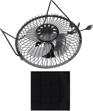 YARNOW Solar Powered USB Mini Cooling Desktop Fan Portable and Quiet USB Office Fan for Home Office and Summer Use, Black Plastic Material Suitable for Rv and Touring Car YARNOW Solar Powered USB Mini Cooling Desktop Fan Portable and Quiet USB Office Fan for Home Office and Summer Use, Black Plastic Material Suitable for Rv and Touring Car
