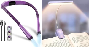 Glocusent Dual Lighting Set: Clip-On Shadow-Free Lamp + Hands-Free Neck Light Perfect for Bed Reading, Travel, Crafting & More. Double the Light Glocusent Dual Lighting Set: Clip-On Shadow-Free Lamp + Hands-Free Neck Light Perfect for Bed Reading, Travel, Crafting & More. Double the Light