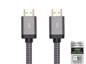 Monoprice 8K Certified Ultra High Speed HDMI 2.1 Cable - Braided, 8K@60Hz, 48Gbps, CL2 Rated, 24AWG, 20 Feet, Black Monoprice 8K Certified Ultra High Speed HDMI 2.1 Cable - Braided, 8K@60Hz, 48Gbps, CL2 Rated, 24AWG, 20 Feet, Black