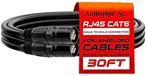 Audiopipe Ethercon Cat6 Shielded Locking Ethernet Cable Flex Soft RJ45 Pro Audio Patch Cable (ETHR-823-30S), 30ft for Live Stage, Lighting & Networking Audiopipe Ethercon Cat6 Shielded Locking Ethernet Cable Flex Soft RJ45 Pro Audio Patch Cable (ETHR-823-30S), 30ft for Live Stage, Lighting & Networking