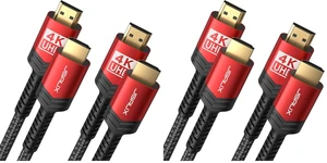 JSAUX 4K Long HDMI Cable 4 Pack 25ft, 18Gbps High Speed HDMI 2.0-Red JSAUX 4K Long HDMI Cable 4 Pack 25ft, 18Gbps High Speed HDMI 2.0-Red