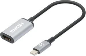Manhatten 4K@60Hz USB-C to HDMI Adapter USB 3.2 Type C Male to HDMI Female Active Converter Aluminum 15cm Black Manhatten 4K@60Hz USB-C to HDMI Adapter USB 3.2 Type C Male to HDMI Female Active Converter Aluminum 15cm Black