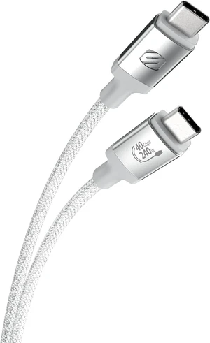 Scosche CC4B4WT StrikeLine USB4, 4FT USB-C to USB-C Charging Cable with 240W Fast Charging and 40Gbps Data Transfer, Cord Compatible with Thunderbolt 3, MacBook, iPhone 16, iPad, Galaxy, 4K/8K Display Scosche CC4B4WT StrikeLine USB4, 4FT USB-C to USB-C Charging Cable with 240W Fast Charging and 40Gbps Data Transfer, Cord Compatible with Thunderbolt 3, MacBook, iPhone 16, iPad, Galaxy, 4K/8K Display