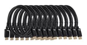 MICRO CONNECTORS 15 Feet DisplayPort 1.4 Cable VESA Certified with Latch 10-Pack (M05-14DPV15-10P) MICRO CONNECTORS 15 Feet DisplayPort 1.4 Cable VESA Certified with Latch 10-Pack (M05-14DPV15-10P)