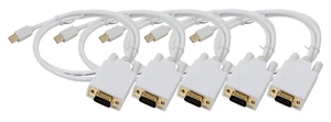 MICRO CONNECTORS 15 Feet Mini DisplayPort to VGA Cable (32AWG) 5-Pack MICRO CONNECTORS 15 Feet Mini DisplayPort to VGA Cable (32AWG) 5-Pack