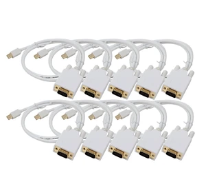 MICRO CONNECTORS 15 Feet Mini DisplayPort to VGA Cable (32AWG) 10-Pack MICRO CONNECTORS 15 Feet Mini DisplayPort to VGA Cable (32AWG) 10-Pack