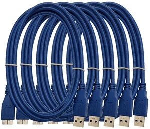 MICRO CONNECTORS 6 ft USB 3.0 A-Male to Micro B-Male Cable Blue 5-Pack (E07-306AMBBL-5P) MICRO CONNECTORS 6 ft USB 3.0 A-Male to Micro B-Male Cable Blue 5-Pack (E07-306AMBBL-5P)