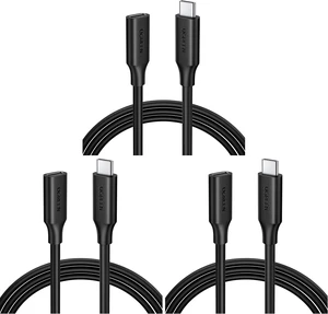 UGREEN USB Type C Extension Cable (10Gbps), USB 3.2 Type C Male to Female Fast Charging, Compatible with MacBook Pro iPad Pro Dell XPS Surface Switch DJI Mavic Dongle Hub,3FT (Pack of 3) UGREEN USB Type C Extension Cable (10Gbps), USB 3.2 Type C Male to Female Fast Charging, Compatible with MacBook Pro iPad Pro Dell XPS Surface Switch DJI Mavic Dongle Hub,3FT (Pack of 3)