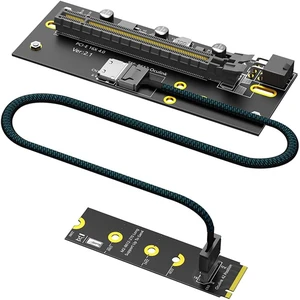 JMT M.2 M-Key 2280 to PCI-e 4.0 X16 Extension Card 32G/BPS with Oculink SFF-8612 Cable 50cm Compatible with M.2 NVMe 2230 2242 2260 2280 SSD JMT M.2 M-Key 2280 to PCI-e 4.0 X16 Extension Card 32G/BPS with Oculink SFF-8612 Cable 50cm Compatible with M.2 NVMe 2230 2242 2260 2280 SSD