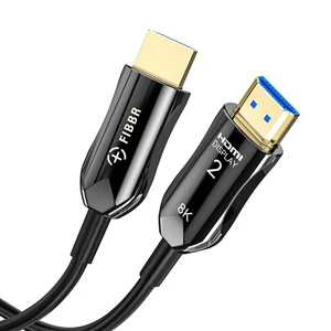 Fiber Optic HDMI 2.1 Cable, Black Zinc Alloy Shell, 48Gbps Ultra High Speed AOC, 8K 60Hz 4K 120Hz HDR eARC, Slim PVC Cord for Gaming Projector Home Theater (100ft) Fiber Optic HDMI 2.1 Cable, Black Zinc Alloy Shell, 48Gbps Ultra High Speed AOC, 8K 60Hz 4K 120Hz HDR eARC, Slim PVC Cord for Gaming Projector Home Theater (100ft)
