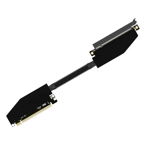 JMT ADT-K33 PCIe 5.0 x16 Dual Reverse Bend Graphics Card Extension Cable Gen5 512Gbps Compatible with RTX 50xx, RX 90xx Series GPU (K33UF-TR-FG-BK11,30CM) JMT ADT-K33 PCIe 5.0 x16 Dual Reverse Bend Graphics Card Extension Cable Gen5 512Gbps Compatible with RTX 50xx, RX 90xx Series GPU (K33UF-TR-FG-BK11,30CM)