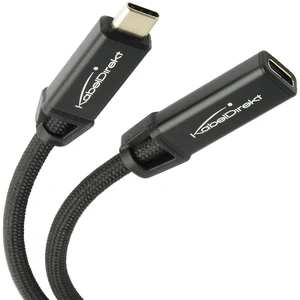 KabelDirekt USB-C Extension 6.6ft 4K, 10Gbps, 100W, Black KabelDirekt USB-C Extension 6.6ft 4K, 10Gbps, 100W, Black
