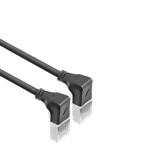 ACT CAT6A Network Cable 90° Angled U/FTP LSZH LAN Cable Thin 3.6 mm Slimline, Flexible Ethernet Cable with RJ45 Connector, for Use in Data Centres, 1.5 Metres, Down DA5951 ACT CAT6A Network Cable 90° Angled U/FTP LSZH LAN Cable Thin 3.6 mm Slimline, Flexible Ethernet Cable with RJ45 Connector, for Use in Data Centres, 1.5 Metres, Down DA5951
