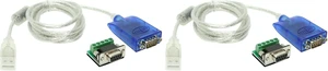 Gearmo RS485 to USB Adapter with LED Indicators, FTDI Chipset, Terminal Board, ESD Protection, Supports Windows 11, Linux, MacOS X, RS422 to USB Compatible, 5ft Cable (Pack of 2) Gearmo RS485 to USB Adapter with LED Indicators, FTDI Chipset, Terminal Board, ESD Protection, Supports Windows 11, Linux, MacOS X, RS422 to USB Compatible, 5ft Cable (Pack of 2)