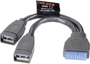 Akasa AK-CBUB09-15BK USB 3.0 Internal Adapter Cable Akasa AK-CBUB09-15BK USB 3.0 Internal Adapter Cable