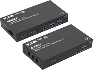 Eaton Tripp Lite Series HDBaseT 5 Gbps USB Extender Over Ethernet Transceiver and Receiver 328ft / 100m, 1 USB-C + 2 USB-A, USB 3.2 Gen 1, Cat6, Plug-and-Play, 1-Year Warranty (BHDBT-U3-3A1C-K) Eaton Tripp Lite Series HDBaseT 5 Gbps USB Extender Over Ethernet Transceiver and Receiver 328ft / 100m, 1 USB-C + 2 USB-A, USB 3.2 Gen 1, Cat6, Plug-and-Play, 1-Year Warranty (BHDBT-U3-3A1C-K)