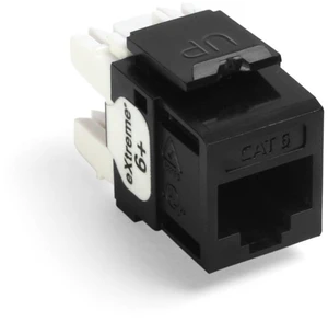 Leviton Extreme 6+ QuickPort Connector, CAT 6, 25-Pack, 61110-BE6, Black Leviton Extreme 6+ QuickPort Connector, CAT 6, 25-Pack, 61110-BE6, Black