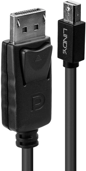 LINDY 2m Mini DisplayPort to DisplayPort Cable, Black LINDY 2m Mini DisplayPort to DisplayPort Cable, Black