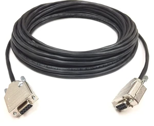 Custom Cable Connection 35 Foot DB9 Female to Female RS232 Plenum Serial Cable - 22 AWG with Plenum Black Jacket - Made in the USA Custom Cable Connection 35 Foot DB9 Female to Female RS232 Plenum Serial Cable - 22 AWG with Plenum Black Jacket - Made in the USA