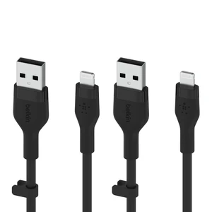 Belkin USB A to Lightning Cable 2 Pack, 9.9ft Fast iPhone Charger Cord Belkin USB A to Lightning Cable 2 Pack, 9.9ft Fast iPhone Charger Cord