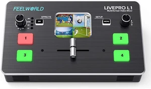 FEELWORLD LIVEPRO L1 Multi-format Video Mixer 4 x HDMI inputs multi camera production real time live streaming FEELWORLD LIVEPRO L1 Multi-format Video Mixer 4 x HDMI inputs multi camera production real time live streaming