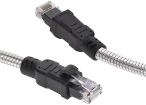 Ultra Spec Cables 25FT Armored Cat6A Industrial Grade Patch Cable, 10G, 550MHz, UTP Stranded Bare Copper with Molded, Snagless Boots Ultra Spec Cables 25FT Armored Cat6A Industrial Grade Patch Cable, 10G, 550MHz, UTP Stranded Bare Copper with Molded, Snagless Boots