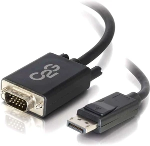 C2G Display Port Cable, Display Port to VGA, Male to Male, Black, 10 Feet (3.04 Meters), Cables to Go 54333 - TAA Compliant C2G Display Port Cable, Display Port to VGA, Male to Male, Black, 10 Feet (3.04 Meters), Cables to Go 54333 - TAA Compliant