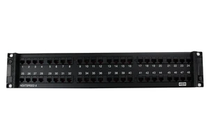 P6E48U - Hubbell Nextspeed Category 6 Universal Patch Panel, Black, 48-Port P6E48U - Hubbell Nextspeed Category 6 Universal Patch Panel, Black, 48-Port