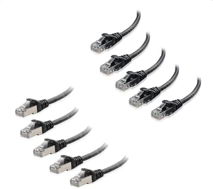 Cable Matters 5-Pack 10-Foot Snagless Cat6 Ethernet Cable (Cat6 Cable, Cat 6 Cable) in Black & 5-Foot Short Cat6A (SSTP, SFTP) Shielded Ethernet Cable Cable Matters 5-Pack 10-Foot Snagless Cat6 Ethernet Cable (Cat6 Cable, Cat 6 Cable) in Black & 5-Foot Short Cat6A (SSTP, SFTP) Shielded Ethernet Cable