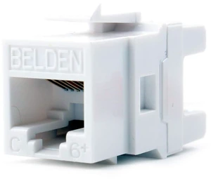 1-Port MOD Jack 8W8P UTP, T568A/B CAT6 IP5 KEYCONNECT, White 1-Port MOD Jack 8W8P UTP, T568A/B CAT6 IP5 KEYCONNECT, White