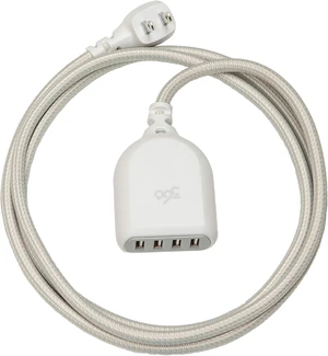 360 Electrical Habitat 4.8, 6 ft 4-Port USB Extension Cord, Durable Braided Casing, Color: Titanium, 4.8A, USB Charger Cable, Power Strip USB Hub Charging Station for USB C, Iphone, Tablet, Android 360 Electrical Habitat 4.8, 6 ft 4-Port USB Extension Cord, Durable Braided Casing, Color: Titanium, 4.8A, USB Charger Cable, Power Strip USB Hub Charging Station for USB C, Iphone, Tablet, Android