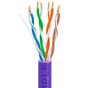 1000ft Cat5e Plenum Ethernet Cable Purple 1000ft Cat5e Plenum Ethernet Cable Purple