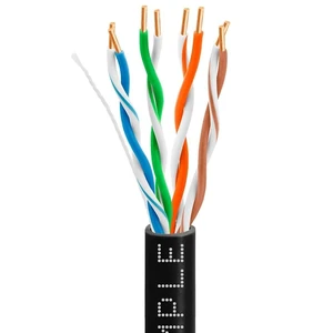 1000ft Cat5e Plenum Ethernet Cable Black 1000ft Cat5e Plenum Ethernet Cable Black