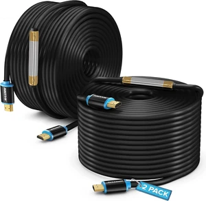 Maximm HDMI Cable 4K 25 Ft, Braided, 18 Gbps, HDMI 2.0, Gold-Plated Maximm HDMI Cable 4K 25 Ft, Braided, 18 Gbps, HDMI 2.0, Gold-Plated