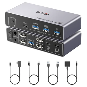 USB C Kvm Switch 2 Monitors 1 Desktop and 1 Laptop, Dual Monitor KVM Switch Docking Station, 4K@60Hz Expand 2 HDMI Displays,USB 3.0x3,USB C x1, PD 100W, Wired Remote and USB Cable Included USB C Kvm Switch 2 Monitors 1 Desktop and 1 Laptop, Dual Monitor KVM Switch Docking Station, 4K@60Hz Expand 2 HDMI Displays,USB 3.0x3,USB C x1, PD 100W, Wired Remote and USB Cable Included