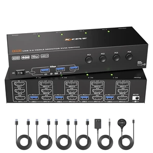 KVM Switch 3 Monitors 4 Computers Displayport HDMI 4K@60Hz EDID Emulation KVM Switch 3 Monitors 4 Computers Displayport HDMI 4K@60Hz EDID Emulation