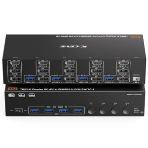 HDMI+2 Displayport KVM Switch 3 Monitors 4 Computers 8K@60Hz 4K@144Hz HDMI+2 Displayport KVM Switch 3 Monitors 4 Computers 8K@60Hz 4K@144Hz