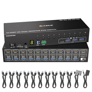 10 Port 8 Port HDMI KVM Switch 2 Monitors 10 Computers EDID Emulation 10 Port 8 Port HDMI KVM Switch 2 Monitors 10 Computers EDID Emulation