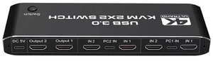 UHD 4K HDTV KVM USB Switch Splitter 2 in 2 Out for Mouse Monitor No Latency UHD 4K HDTV KVM USB Switch Splitter 2 in 2 Out for Mouse Monitor No Latency