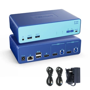 4K@60Hz HDMI KVM Switch 2 Computer 1 Monitor, 2PC KVM with EDID Emulator, USB 3.0, HDCP 2.2, 100Mbps RJ45 Port Audio/Mic, Hotkey Switch, Ideal for office and entertainment needs on 2 computers 4K@60Hz HDMI KVM Switch 2 Computer 1 Monitor, 2PC KVM with EDID Emulator, USB 3.0, HDCP 2.2, 100Mbps RJ45 Port Audio/Mic, Hotkey Switch, Ideal for office and entertainment needs on 2 computers