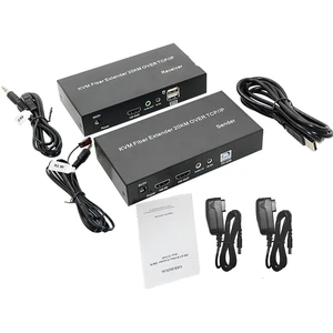 20KM Fiber Extender Kit for TCP/IP with USB KVM Audio Video 20KM Fiber Extender Kit for TCP/IP with USB KVM Audio Video