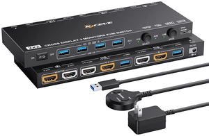KVM/USB Modes HDMI KVM Switch 2 Monitors 2 Computers, ANXQQ 8K@60Hz 4K@120Hz USB 3.0 Dual Monitor KVM Switch Share 4 USB Devices, Wired Control and Power Adapter Included KVM/USB Modes HDMI KVM Switch 2 Monitors 2 Computers, ANXQQ 8K@60Hz 4K@120Hz USB 3.0 Dual Monitor KVM Switch Share 4 USB Devices, Wired Control and Power Adapter Included