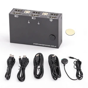 2 Port KVM Switch Dual Monitor, 4K 30Hz HD Multimedia Interface 2 Port KVM Switch Dual Monitor, 4K 30Hz HD Multimedia Interface